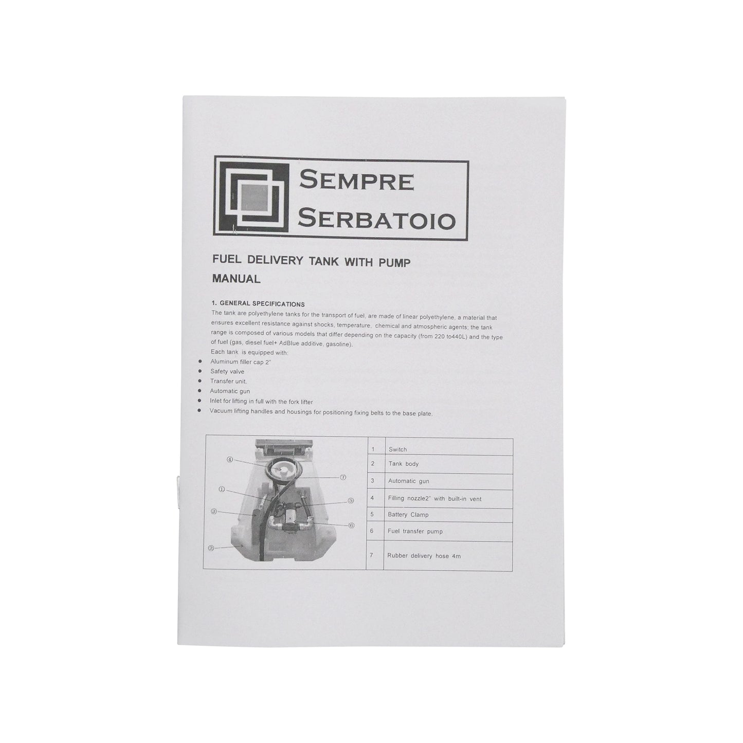 Sempre Serbatoio - Dieseltank - 440 Liter